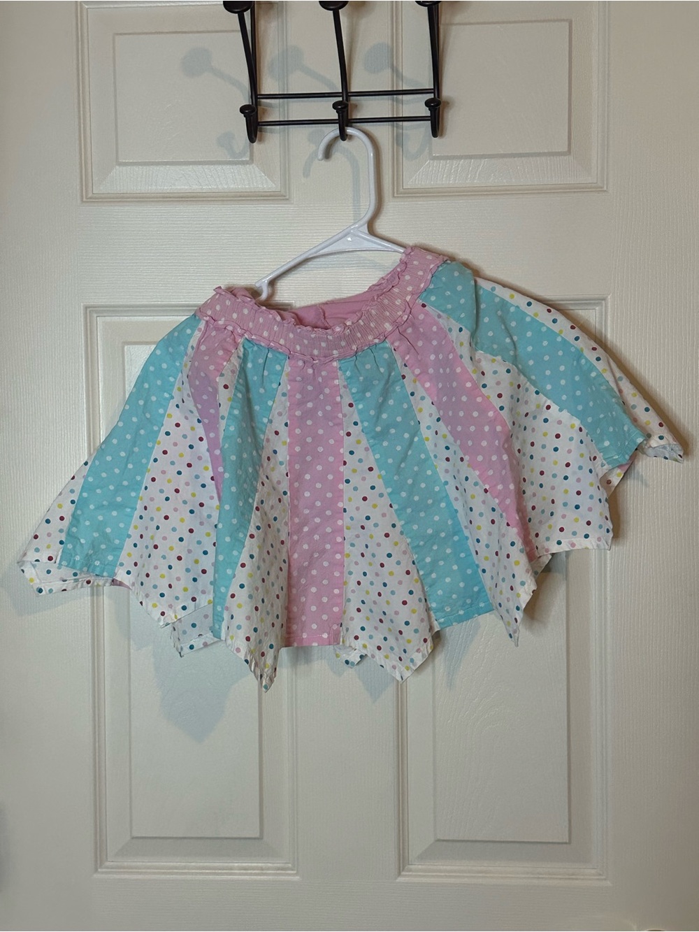 Logo Girls' Multi Polka Dot Skirt with Built-in Shorts